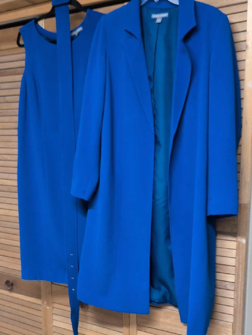Jessica London Sapphire Blue Coat/Set Dress 12W Plus Worn Once